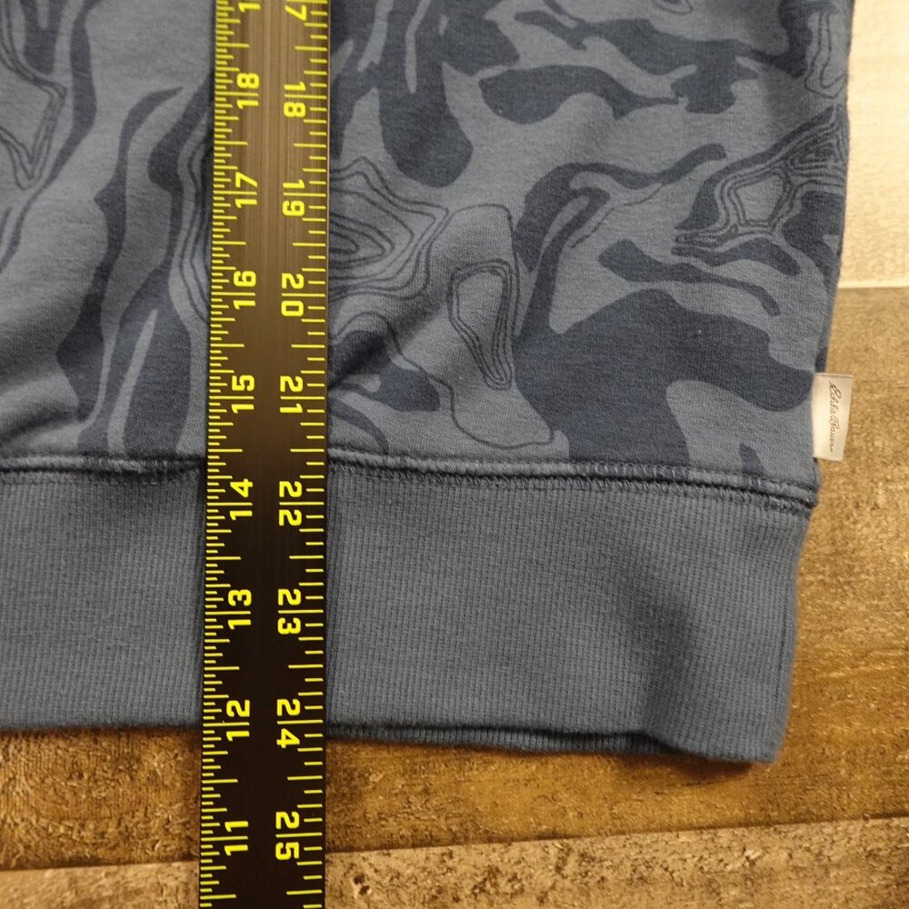 Eddie Bauer Camo Terrain Print Sweatshirt – Women's Size Large Blue Topography - Picture 5 of 11